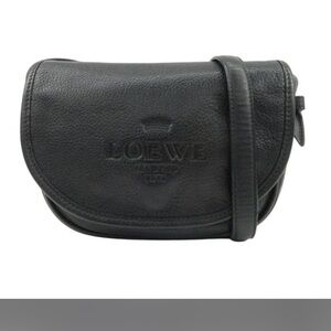 Loewe Charcoal Leather Shoulder Bag